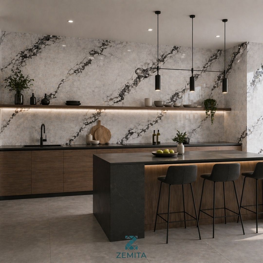 SİYAH LEKELİ BEYAZ MERMER DESENLİ ZMT-26-104