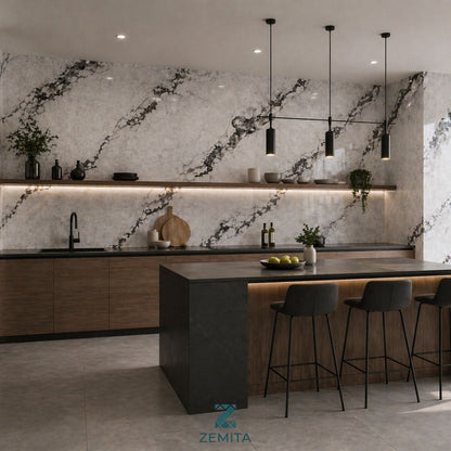 SİYAH LEKELİ BEYAZ MERMER DESENLİ ZMT-26-104