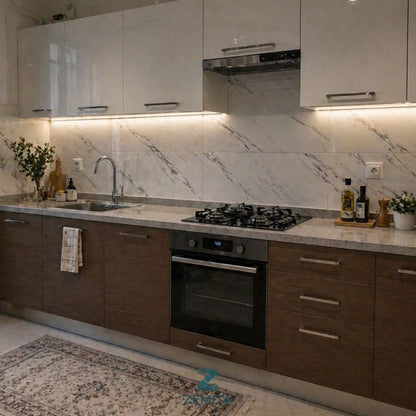 BEYAZ SİYAH MERMER DESENLİ  ZMT-26-101