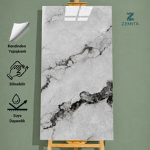SİYAH LEKELİ BEYAZ MERMER DESENLİ ZMT-26-104