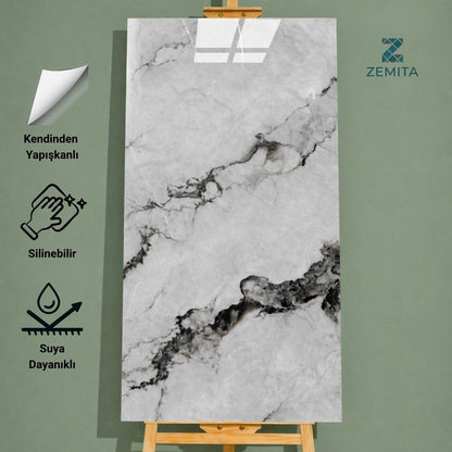 SİYAH LEKELİ BEYAZ MERMER DESENLİ ZMT-26-104